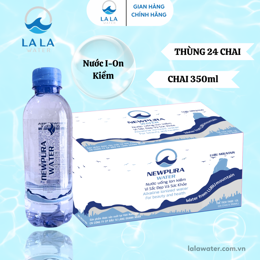 Thùng 24 chai Ion Kiềm NewPura Water 350ml